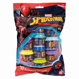 Set 10 borcanase de plastilina Spiderman in punga de plastic, As Games