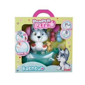 Pamper Petz Catelusul husky la baie