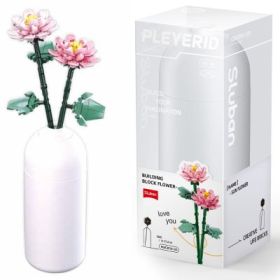 Set de Constructie Flowers Bujor, 224 piese, Sluban
