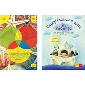 Pachet 2 caiete pentru vacanta de vara, clasa a 5-a: Matematica si Limba si literatura romana, Ce poti face cu o carte - Marius Perianu, Ioana Nanu