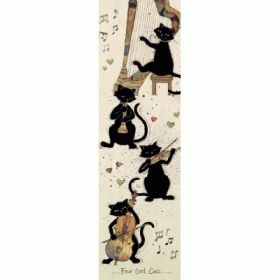 Semn de carte Chats Et Instruments, Kiub