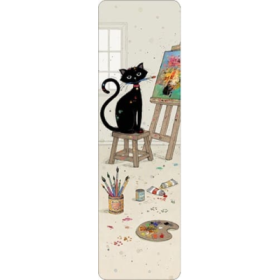 Semn de carte Bug Art Painter Cat, Kiub