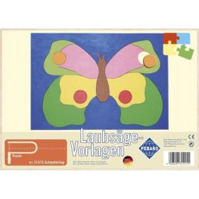 Sablon din lemn, fluture, pentru traforaj, dimensiunea A4, Pebaro 312/1S