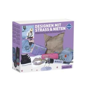 Set complet pentru decorare cu strasuri si nituri, include 440 de pietricele decorative + alte accesorii, Pebaro 0259