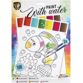 Set creativ pictura Grafix, 10 coli pretiparite, 2 pensule
