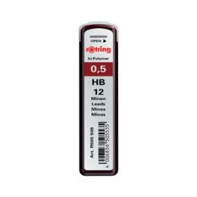 Mine creion mecanic Rotring, 0. 5 mm, HB, 12 bucati/cutie