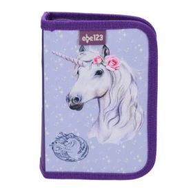 Penar echipat Abc, 1 compartiment, 2 clape, design unicorn