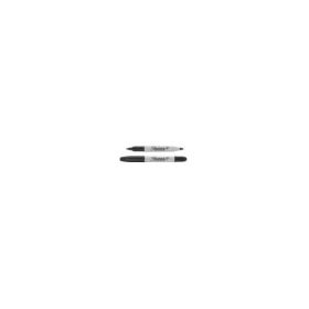 Marker permanent Papermate Sharpie cu doua capete, 0. 5 mm si 1 mm, negru