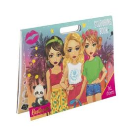 Carte de colorat Creative Craft, 26x35 cm, 25 file, fila stickere