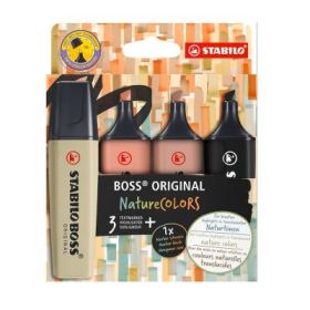 Textmarker Stabilo Boss Original Nature 4 culori/um