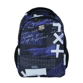 Ghiozdan Next Level, 2 in 1, colectia Hello, 3 compartimente, 48x33x23 cm