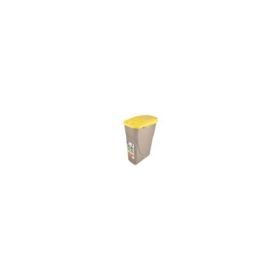 Cos Ecobin pentru colectare selectiva a deseurilor, 25 l, galben