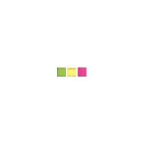 Notite adezive A-Series 75x75mm set 6x100 file diverse culori neon galben roz verde