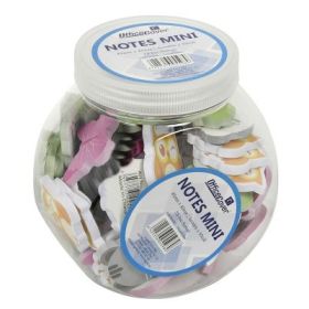 Notes adeziv Office Cover SN4523, 50 coli, 45x45mm, diverse culori, 5 forme, 75 buc/borcan