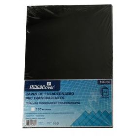 Coperta indosariere A4 Office Cover, PVC fumuriu, transparent, 0. 15mm, top cu 100 coli