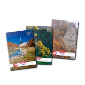 Caiet scolar A4 Herlitz X. Book Discover Romania, 60 file, dictando, colturi rotunjite, 70g/mp, 9487870