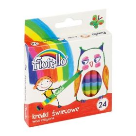 Creioane cerate Fiorello 170-1386, 24 culori, blister carton