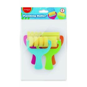 Trafalet burete Baby Line plastic, cu maner PVC, set 4 buc, Keyroad, R971856