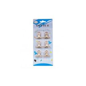 Clipsuri metalice Office Cover A1025, 28mm, argintii, blister 6 buc
