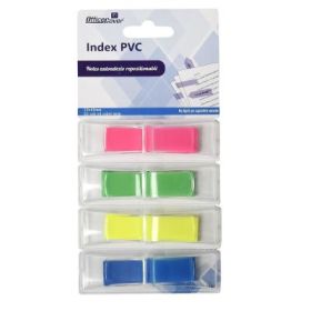 Notes adeziv index Office Cover SN5412, 100 coli, 12x45mm, PVC, 4 culori neon, PopUp