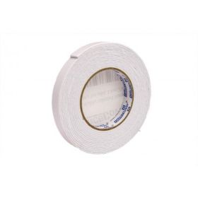 Banda dublu adeziva Office-Cover, buretata, 18mm x 5m, alb