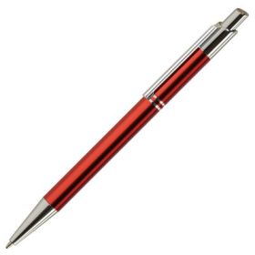 Pix cu bila Office-Cover Tiko, 1. 0mm, cu mecanism, pentru personalizare, corp metalic, rosu