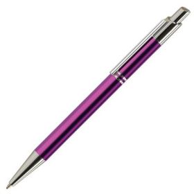 Pix cu bila Office-Cover Tiko, 1. 0mm, cu mecanism, pentru personalizare, corp metalic, mov