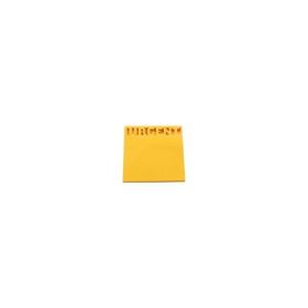 Notes adeziv stantat Office Cover H1-URGENT, 50 coli, 75x75mm, portocaliu neon, blister