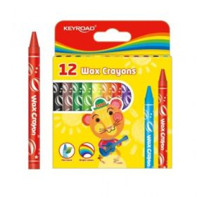 Creioane cerate Keyroad KR971303, 12 culori, blister carton