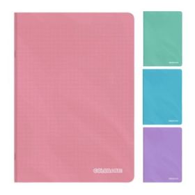 Caiet scolar A5 Colorarte, 48  file, matematica, colturi rotunjite, coperta plastic, culori macarons, 70g/mp