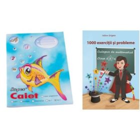 Pachet Caiet tip 2 Pestisor A5, 48 file, Casa Tipografica si Culegere de matematica pentru clasa a 2-a. 1000 de exercitii si probleme - Adina Grigore