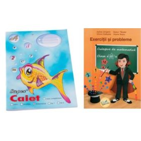 Pachet Caiet Pestisor matematica A5, 48 file, Casa Tipografica si 1000 Exercitii si probleme. Culegere de matematica Clasa 3 - Adina Grigore