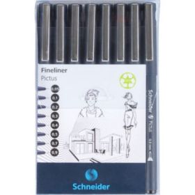 Liner pt desen tehnic SCHNEIDER Pictus, varf fetru (0.05/0.1/0.2/0.3/0.4/0.5/0.7/0.9mm), 8buc/set-ne