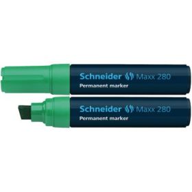 Permanent marker SCHNEIDER Maxx 280, varf tesit 4+12mm - verde