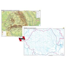 Romania. Harta fizico-geografica si a resurselor naturale de subsol Duo 160x120 cm CR-3101DA