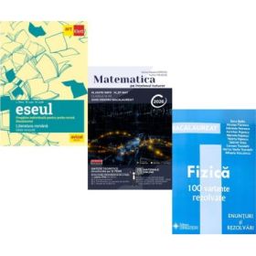 Pachet Bacalaureat 2026. Eseul. Literatura Romana. Pregatire individuala pentru proba scrisa, Matematica pe intelesul tuturor M-mate-info, M-stiintele naturii si Fizica 100 variante rezolvate - Liliana Paicu, Teohar Mihadas, Doru Badiu