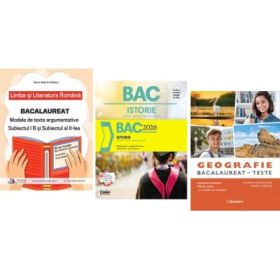 Pachet Bacalaureat Limba si literatura romana Subiectul 1 si 2, Geografie si Istorie - Oana Valeria Chelaru, Marilena Bercea, Cristina Moldovan