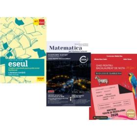 Pachet Bacalaureat 2026. Eseul. Pregatire individuala pentru proba scrisa, Matematica pe intelesul tuturor M-mate-info, M-stiintele naturii si Biologie clasele 9-10 - Liliana Paicu, Teohar Mihadas, Stelica Ene