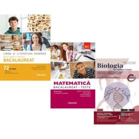 Pachet Bacalaureat 2026. Limba si literatura romana 72 teste complete, Matematica M1. Teste si Biologie pe intelesul tuturor clasele 11-12 - Mimi Gramnea, Rodica Manolescu, Maria Ioana Cazan