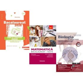 Pachet Bacalaureat 2026. Limba si literatura romana, Matematica M1. Teste si Biologie pe intelesul tuturor clasele 11-12- Mihaela Dobos, Rodica Manolescu, Maria Ioana Cazan