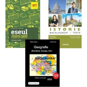 Pachet Bacalaureat Limba si literatura romana Eseul, Geografie si Istorie 65 de teste - Liliana Paicu, Adrian Ilie Aichimoaie, Albinita Costescu
