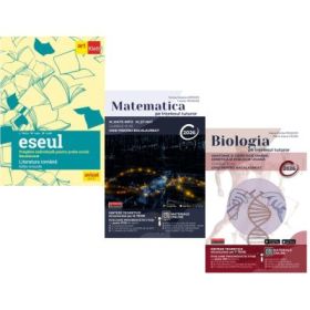 Pachet Bacalaureat 2026. Eseul regatire individuala pentru proba scrisa, Matematica pe intelesul tuturor M-mate-info, M-stiintele naturii si Biologia pe intelesul tuturor clasele 11-12 - Liliana Paicu, Teohar Mihadas, Maria Ioana Cazan