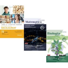 Pachet Bacalaureat 2026. Limba si literatura romana 72 teste complete, Matematica pe intelesul tuturor M-mate-info, M-stiintele naturii si Biologie pe intelesul tuturor clasele 9-10 - Mimi Gramnea, Teohar Mihadas, Maria Ioana Cazan