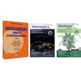 Pachet Bacalaureat 2026. Limba si literatura romana, Matematica pe intelesul tuturor 2026. M-mate-info, M-stiintele naturii si Biologia pe intelesul tuturor clasele 9-10 - Mariana Badea, Teohar Mihadas, Maria Ioana Cazan