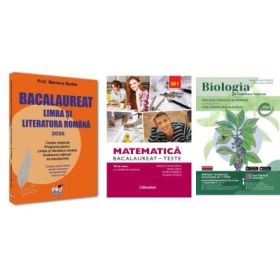 Pachet Bacalaureat 2026. Limba si literatura romana, Matematica M1 Teste si Biologie pe intelesul tuturor clasele 9-10 - Mariana Badea, Rodica Manolescu, Maria Ioana Cazan