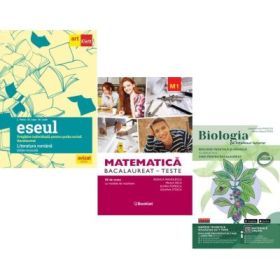 Pachet Bacalaureat 2026. Eseul. Pregatire individuala pentru proba scrisa, Matematica M1. Teste si Biologie pe intelesul tuturor clasele 9-10 - Liliana Paicu, Rodica Manolescu, Maria Ioana Cazan