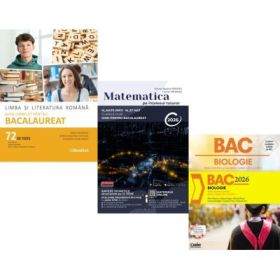 Pachet Bacalaureat 2026. Limba si literatura romana 72 teste complete, Matematica pe intelesul tuturor M-mate-info, M-stiintele naturii si Biologie. Notiuni teoretice si teste pentru clasele 11-12 - Mimi Gramnea, Teohar Mihadas, Silvia Olteanu