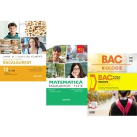 Pachet Bacalaureat 2026. Limba si literatura romana 72 teste complete, Teste Matematica M2 Profil Stiinte ale naturii si Bacalaureat 2026 Biologie. Notiuni teoretice si teste pentru clasele 11-12 - Mimi Gramnea, Claudia Temneanu, Silvia Olteanu