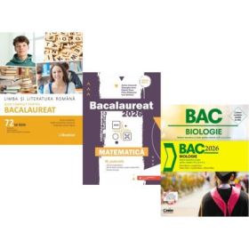 Pachet Bacalaureat 2026. Limba si literatura romana. 72 teste complete, Matematica M_Mate-Info si Biologie. Notiuni teoretice si teste pentru clasele 9-10 - Mimi Gramnea, Gheorghe Iurea, Silvia Olteanu