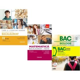 Pachet Bacalaureat 2026. Limba si literatura romana 72 teste complete, Matematica M1. Teste si Biologie. Notiuni teoretice si teste pentru clasele 9-10 - Mimi Gramnea, Rodica Manolescu, Silvia Olteanu